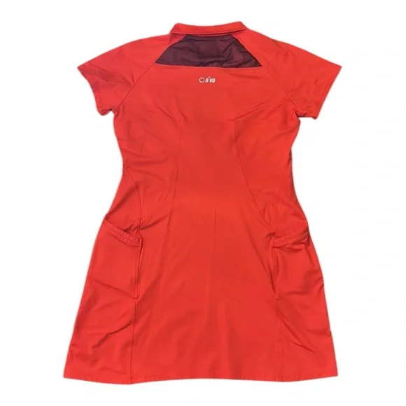 Nivo Golf Tennis Active Performance Short Sleeve Red Black Dress Size Large - Picture 11 of 12